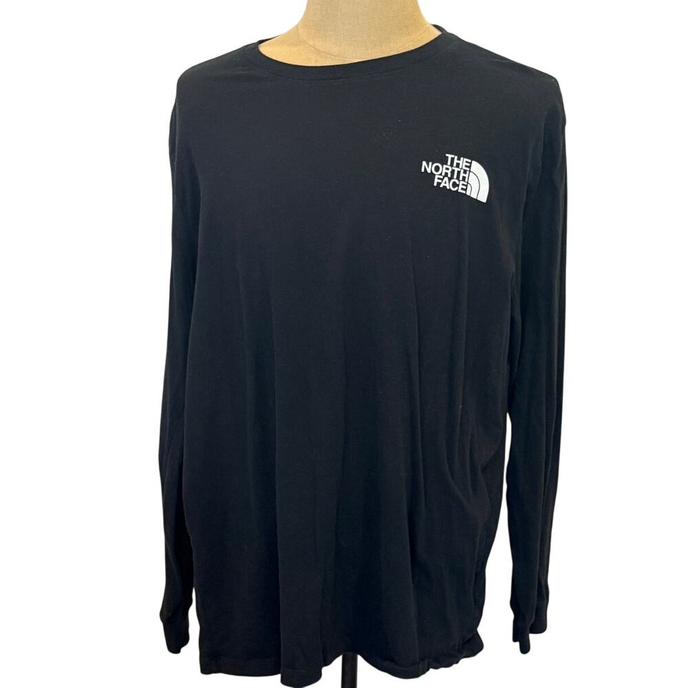 THE NORTH FACE Black Logo Long Sleeve Tee T-Shirt Top Men XL Camping - Picture 1 of 3